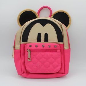 Pink Leather Mickey Mouse Backpack
